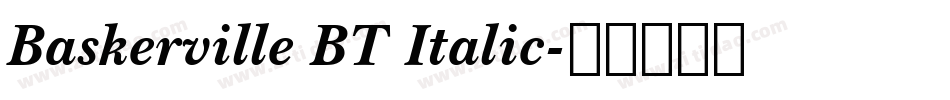 Baskerville BT Italic字体转换